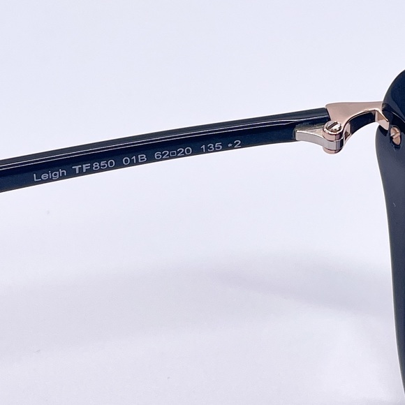 NEW TOM FORD LEIGH TF850 01B SUNGLASSES TOM FORD FT0850 BLACK WOMEN’S EYEWEAR - Picture 9 of 10
